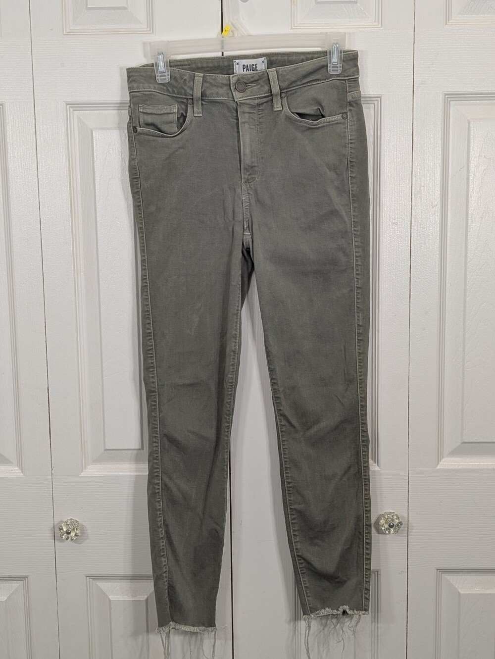 Paige: Hoxton Crop - Green - Size 27